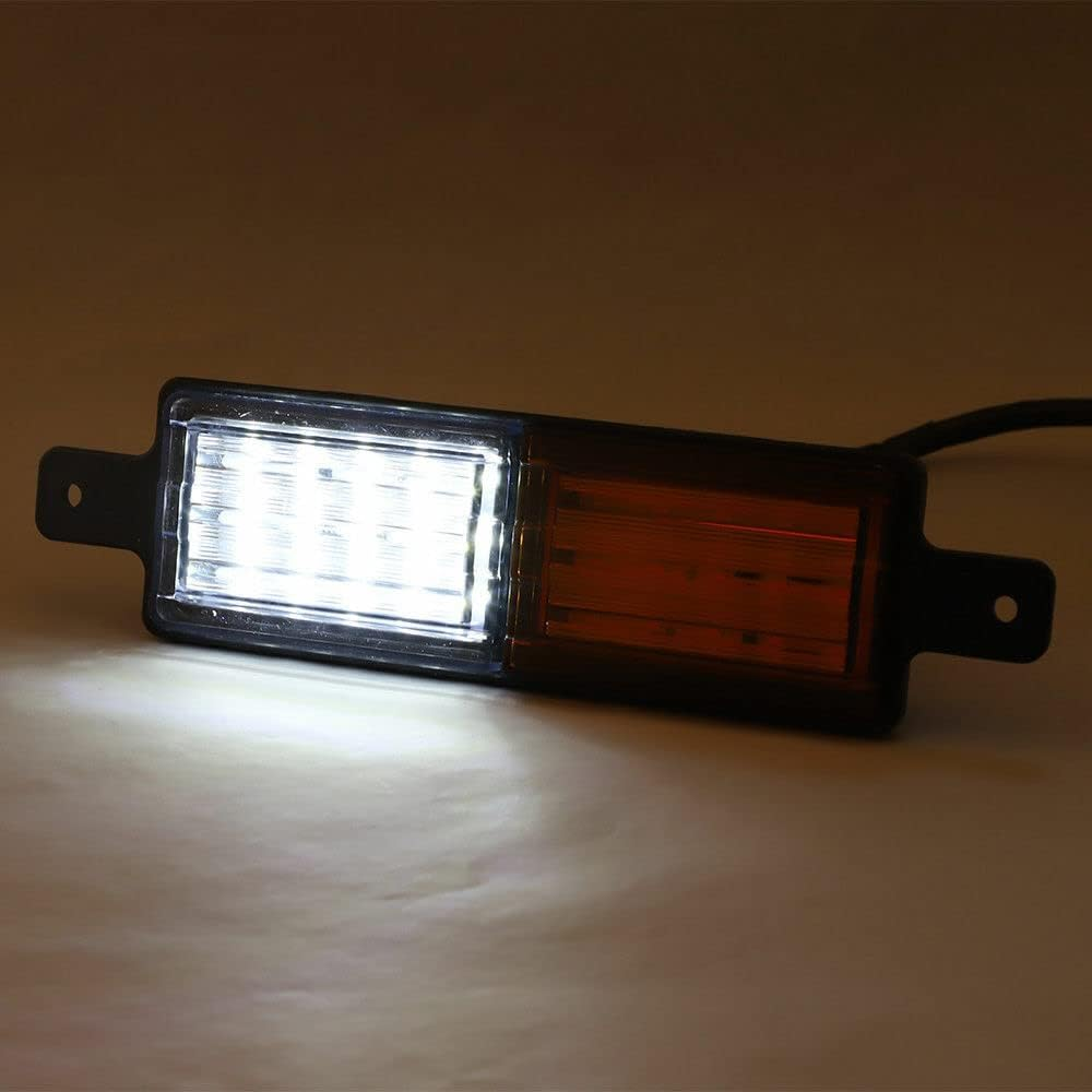 2X 30 LED Bullbar Indicator Lights Front Park DRL Amber for Marker Lamp image number 1