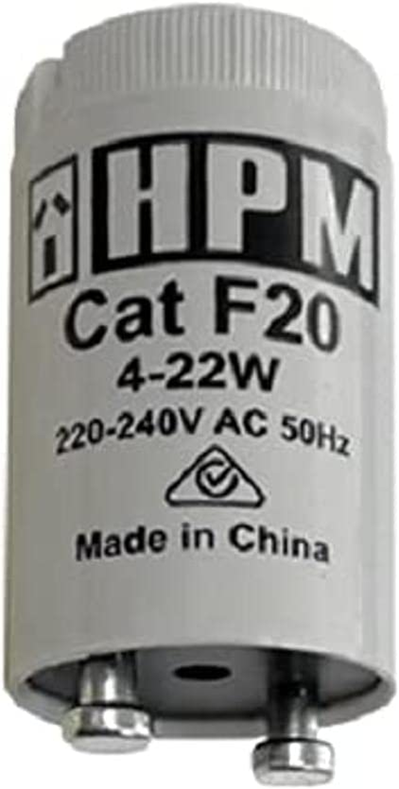 HPM F20 4-22W Fluorescent Starter 4-22W Fluorescent Starter, White, 1 Count (Pack of 1) image number 1