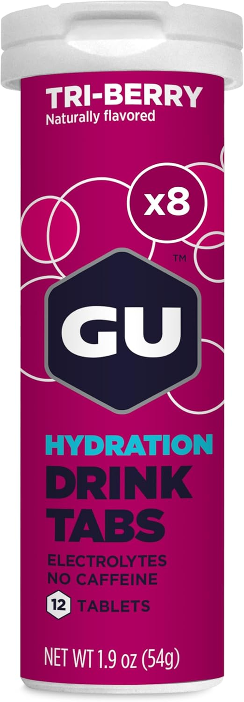 GU Energy Hydration Electrolyte Drink Tablets, Tri-Berry, 8-Count image number 1