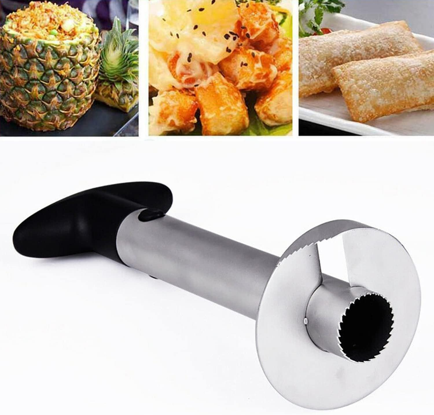 3-In-1 Pineapple Corer and Slicer, Pineapple Cutter Tool with Peeler - Premium Stainless Steel Kitchen Gadget for Perfect Rings in 60 Seconds, Dishwasher Safe & Ergonomic Handle image number 6