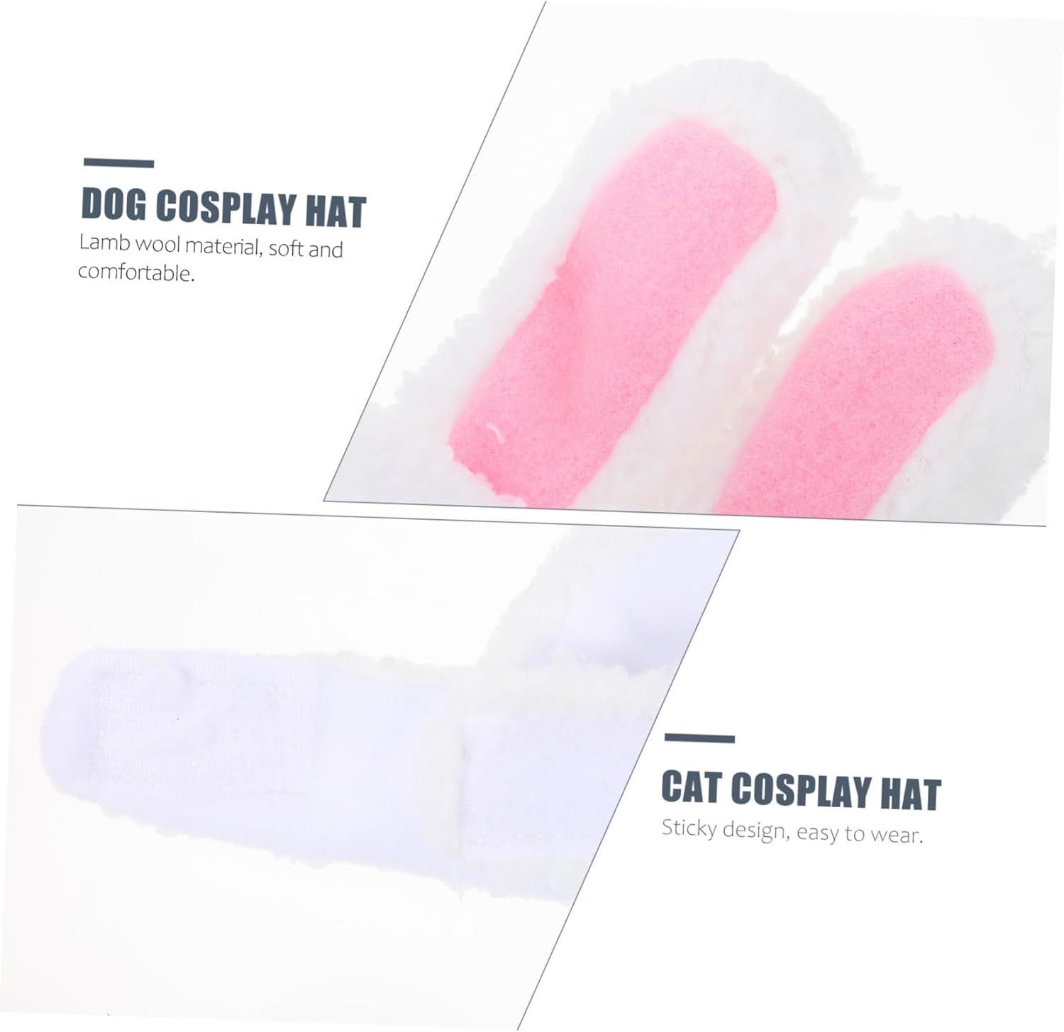 BESPORTBLE 2Pcs Pet Dog Hat Puppy Cat Hat Pet Costume Bunny Ears Rabbit Cat Ears for Small Medium Dogs Random Style image number 4