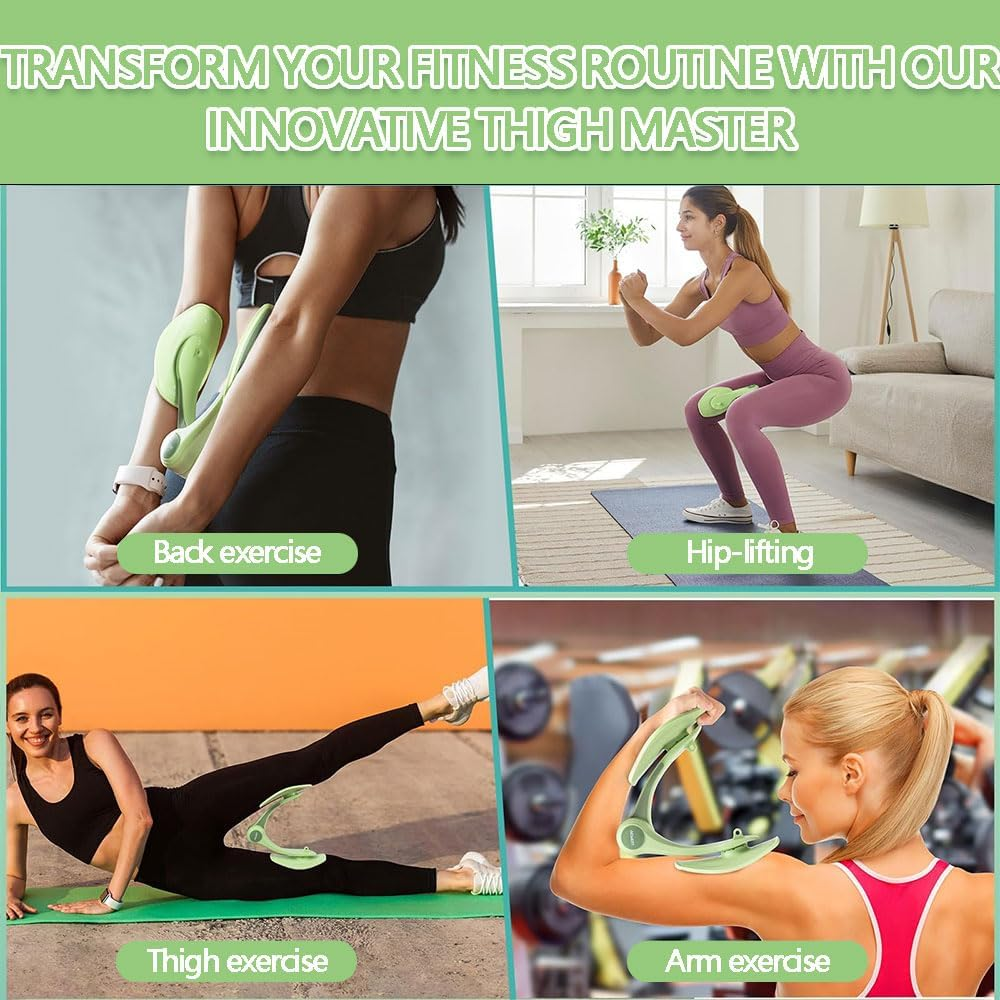 Thigh Master Kegel Exerciser for Women & Men &ndash; Inner Thigh Workout Equipment, Adjustable Pelvic Floor Muscle Trainer, Hip Abductor Toner, Postpartum Recovery Fitness Device