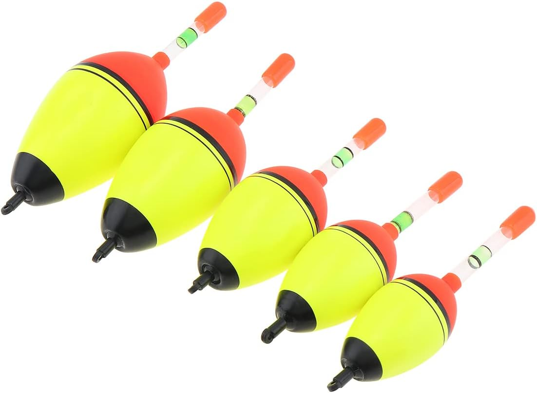Origlam 5Pcs EVA Foam Floats Fishing Bobbers, Fishing Floats Fishing Bobbers, Bobbers Fishing Floats Set 15G 20G 30G 40G 50G for Crappie Pike Perch Carp Bass image number 1