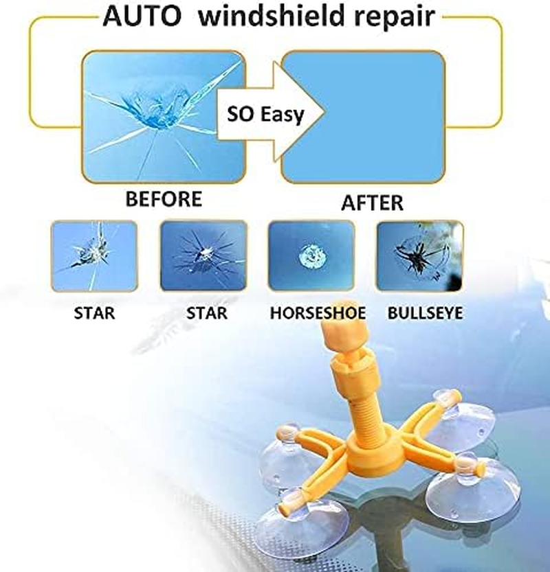 Windshield Repair Kit - Professional Windscreen Windshield Repair Tool Set, Quick Fix DIY Car Auto Kit Window Glass Scratch Repair Kits for Cracks/Scratch/Chips/Nicks/Half-Moon image number 5