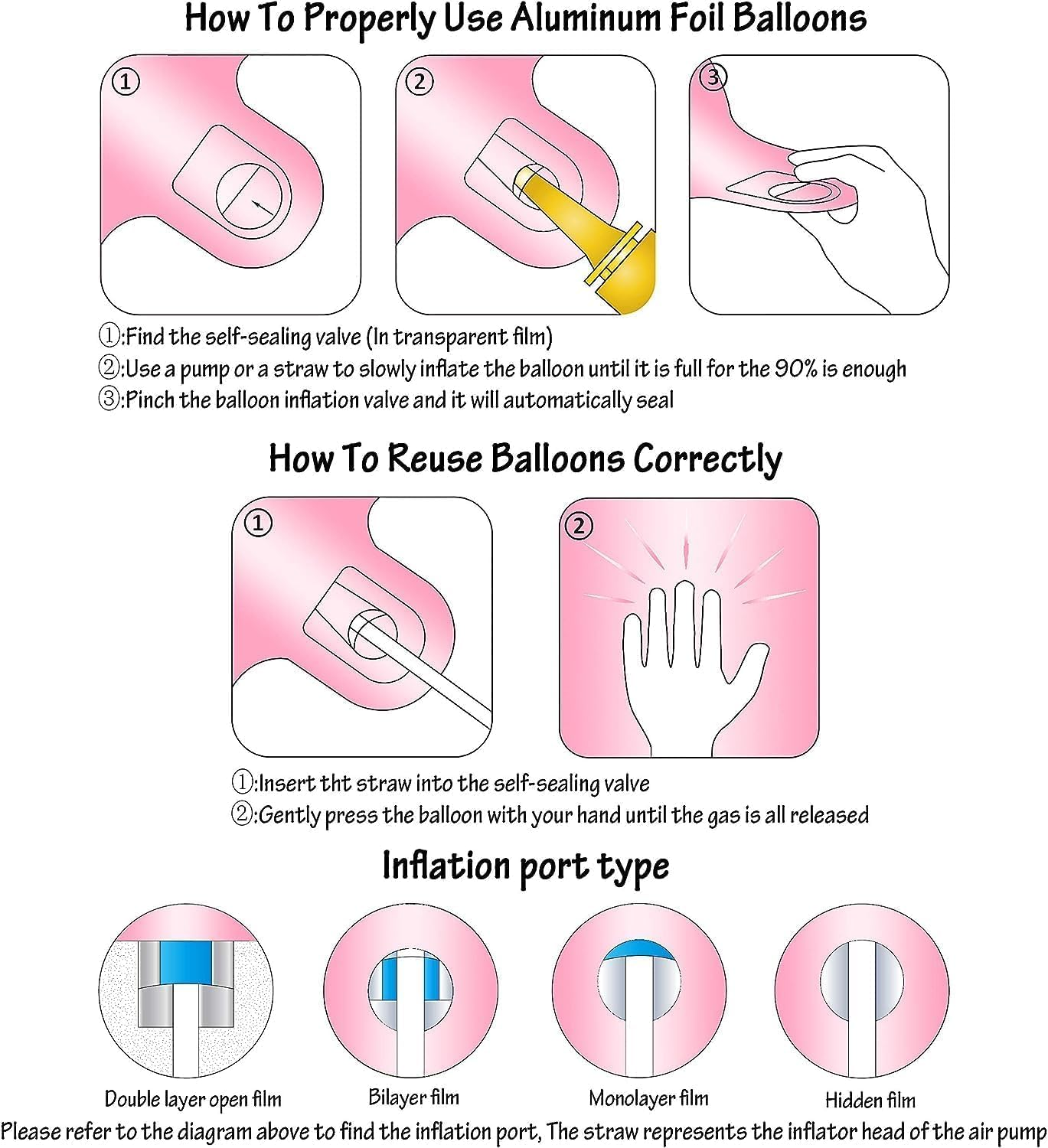 40 Inch Pink Number Balloon with Crown, Huge Giant Balloons Foil Mylar Number Balloons for Birthday Party Wedding Anniversary Decorations (Number 0) image number 6