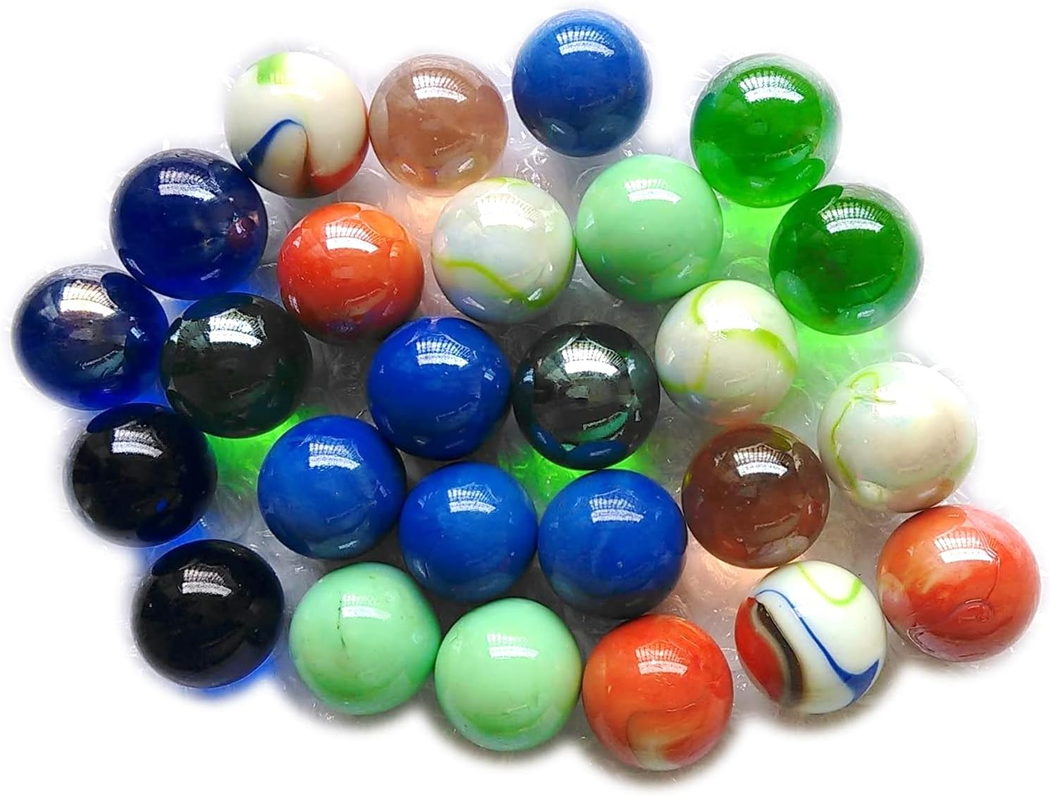 Qich&reg; 12Pieces Assorted Color 1" Shooter Marbles image number 4