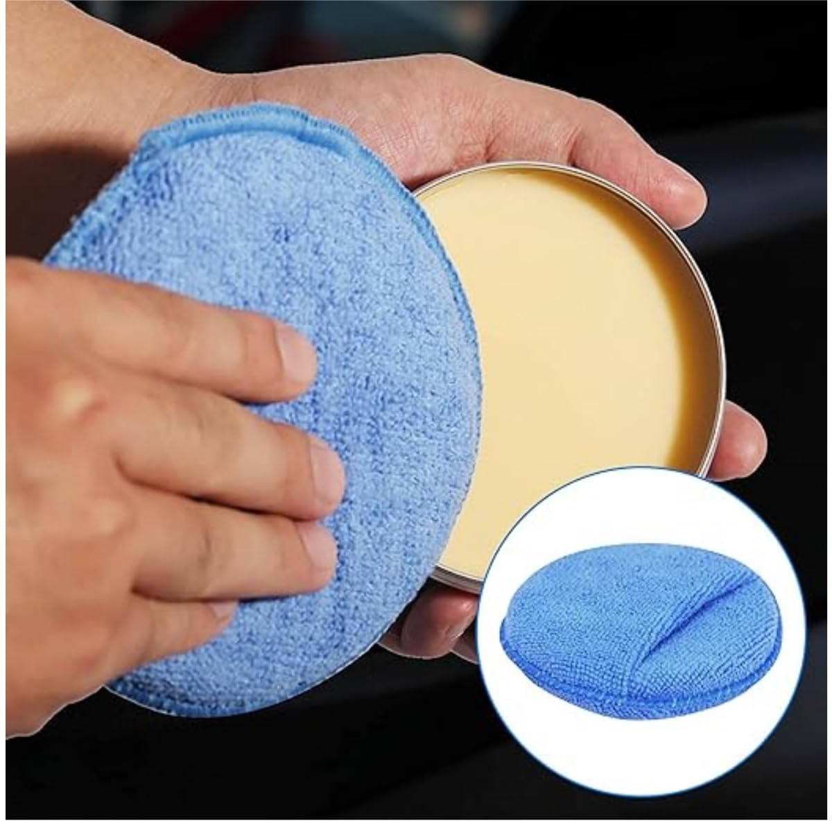 5-Pack Car Wax Applicator Pads, Microfiber Applicator Pad with Finger Pocket, Buffing & Polishing Pads for Car Cleaning and Fine Polishing image number 4