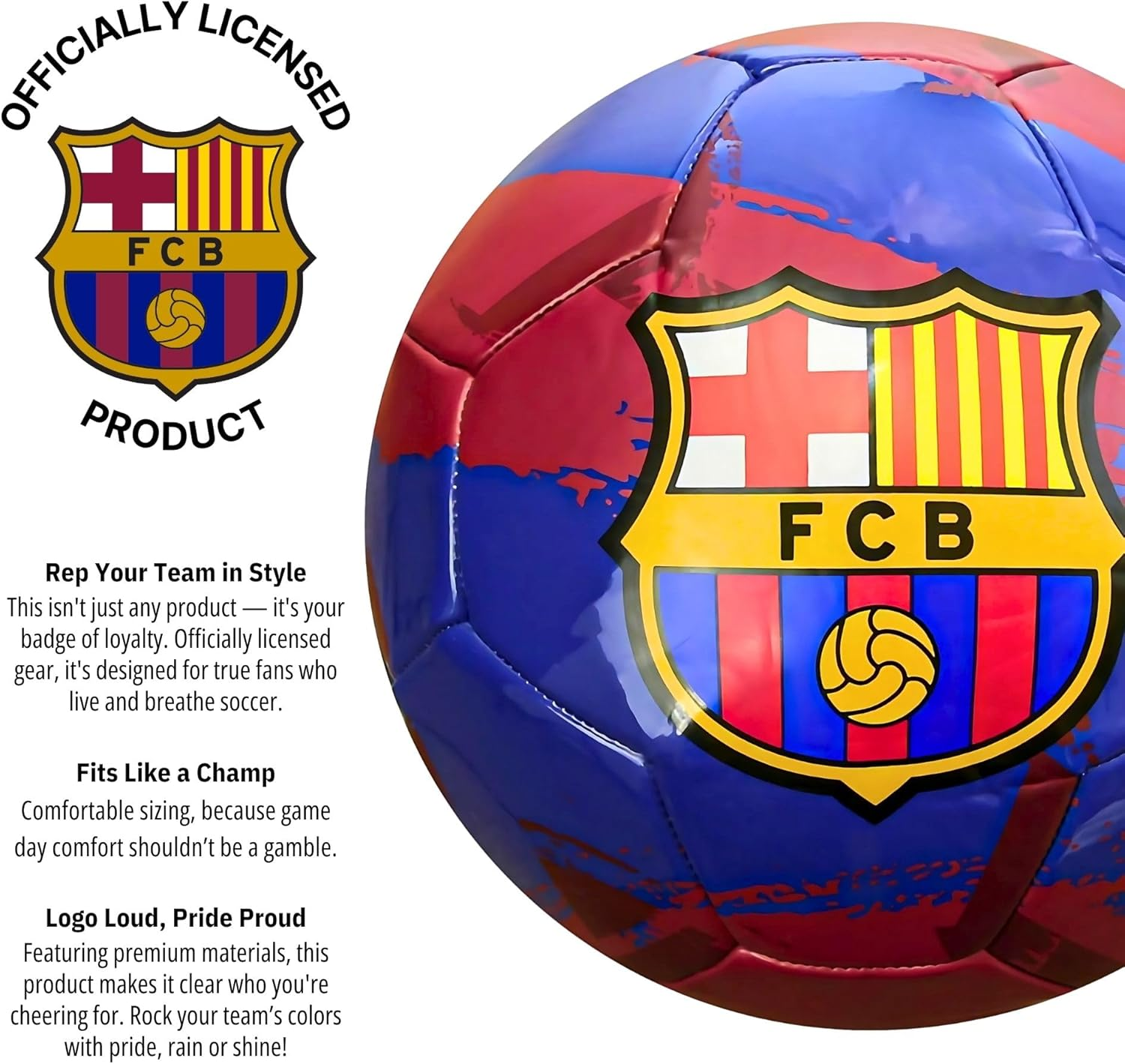 Icon Sports Team Soccer Ball - Fcb95Bl-Black image number 7