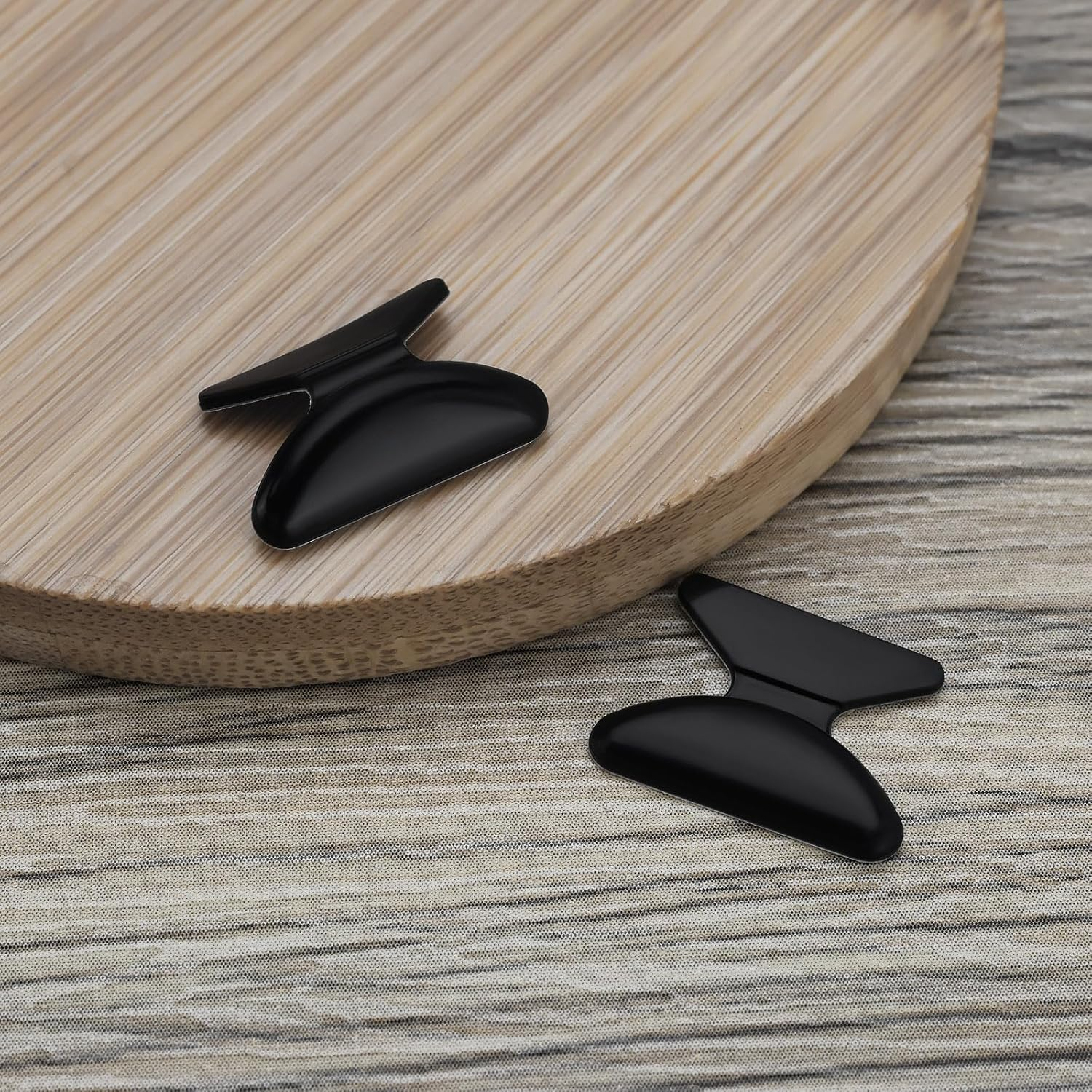 Emagtech 10 Pairs Butterfly Adhesive Nose Pads 1.8Mm Eyeglass Nose Pads for Reading Glasses Sunglasses Spectacles (5 Pairs Black + 5 Pairs Clear)