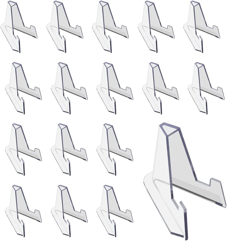 30 Mini Display Stands - Transparent Easel Holders for Coin, Medal, Card image number 2
