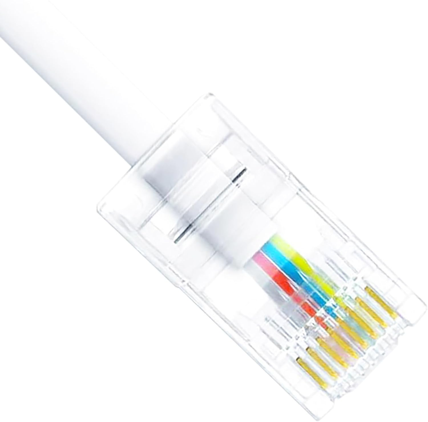 Tunghey 3Pack RJ45 to RJ11 Converter Adapter, Telephone RJ11 6P4C Female to RJ45 Ethernet 8P8C Male Cable Cord image number 1