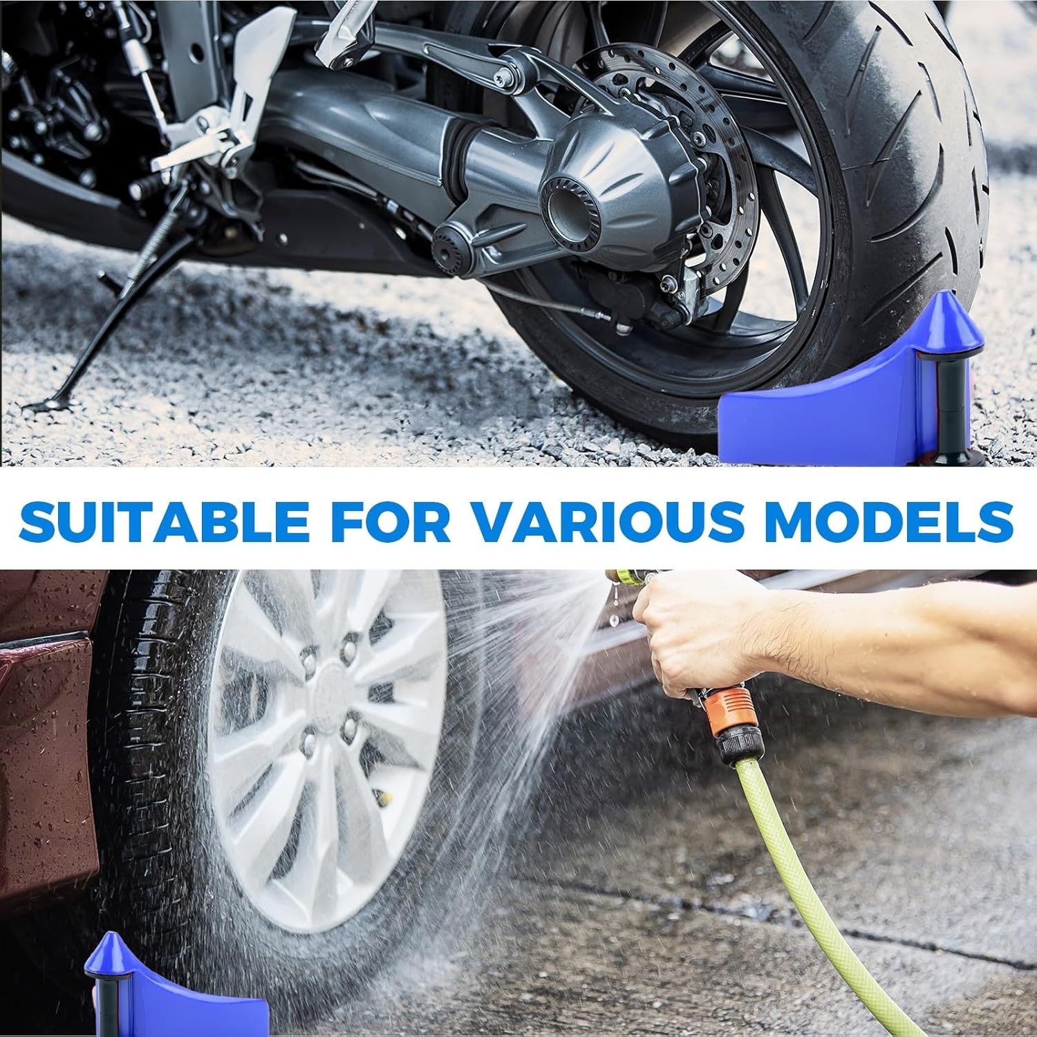 4 Pcs Car Hose Guide,Tire Hose Roller for Car Washing,Blue Plastic Car Detailing Tool to Prevent Sticking,Pressure Washing Tube Guide for Tire Cleaning,Detailing Supplies Essentials image number 2