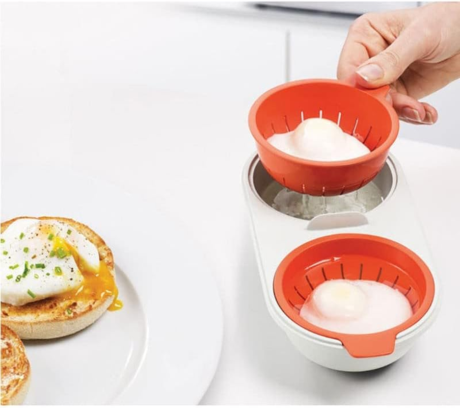 Egg Poacher Microwave Oven Kitchen Novelty Gadgets Sandwich Breakfast Cooker, Quick, Easy & Healthy Breakfast Maker - Blue image number 3