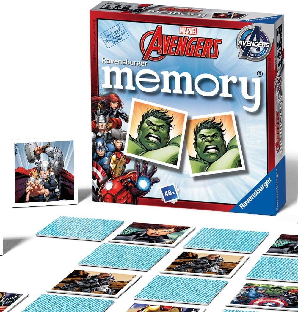 Ravensburger Marvel Avengers Mini Memory Game - Matching Picture Snap Pairs Game for Kids Age 3 Years and up - Hulk, Thor, Iron Man & More image number 3
