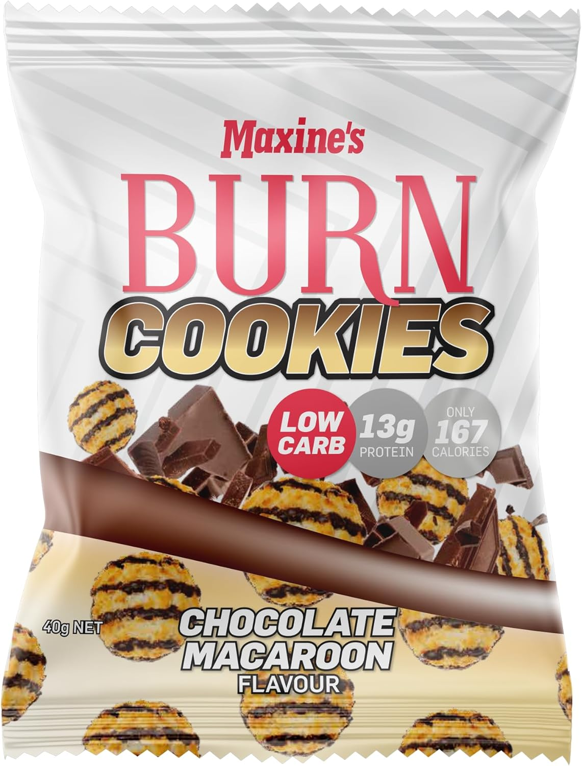 Maxine'S Burn Cookie 40G (Box of 12) Choc Macaroon