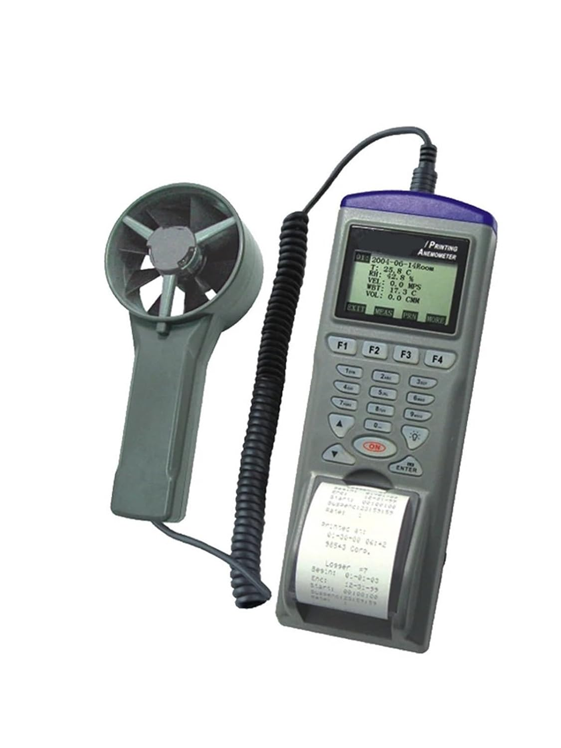 Anemometer Air Flow Meter Temperature and Humidity Tester Wet Bulb Datalogger Temperature Recorder image number 3