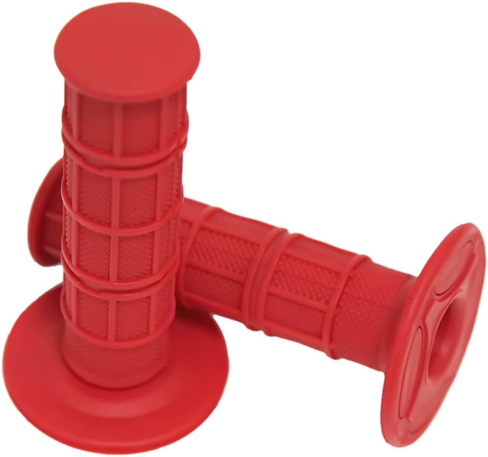 7/8 Practical Motorcycle Hand Grips Dirt Bike Motocross Gel Handlebar 2Pc- Red image number 3