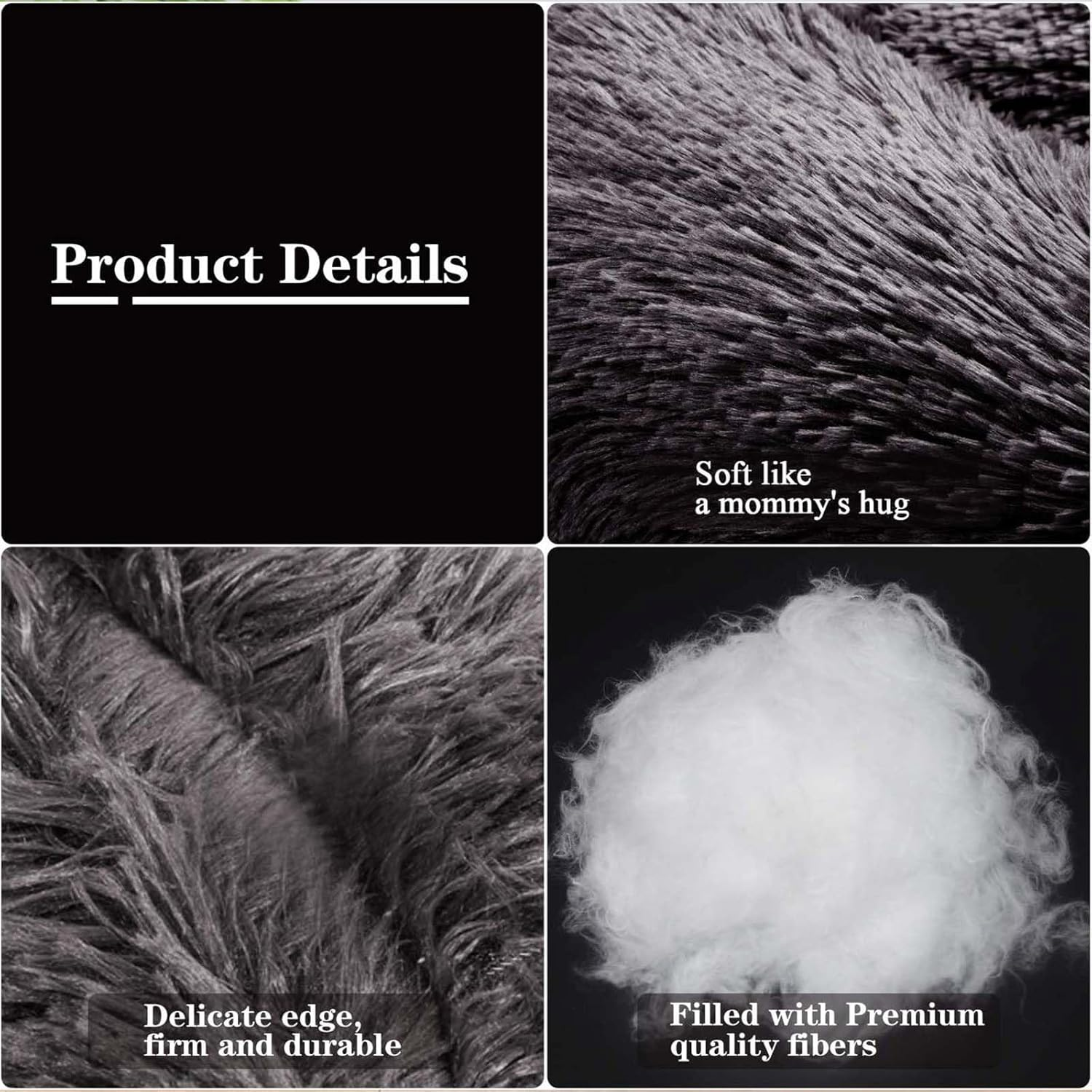 Calming Dog Bed for Small Medium Dogs,80Cm Anti-Anxiety Donut Dog Cat Cuddler Bed Machine Washable Fluffy Luxury Anti-Slip Waterproof Mute Base Warming Cozy Soft Pet round Bed-Black - Pink image number 5