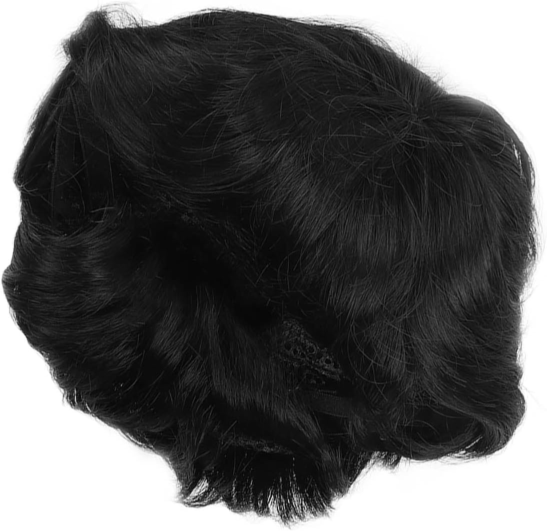 Short Wig, Good Breathability Fluffy Texture Short Black Hair Wig Smoothing Full Hairstyle for Parties for Daily Use for Men