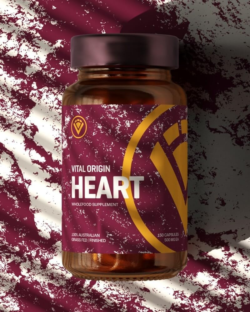 Beef Heart Capsules | Regenerative Grass-Fed & Finished | Natural Coq10, Amino Acids, B12 | Energy, Recovery, Cardiovascular | 150 Capsules image number 1