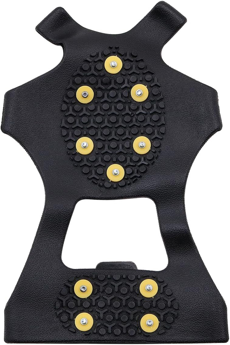 NUZAMAS Ice Cleats for Shoes and Boots Silicone Ice Snow Grips 10 Steel Studs Shoe Spikes Grips Anti-Wrestling Cleats Crampons Fit for Walking Ice Fishing Xl(45-48Cm) image number 2