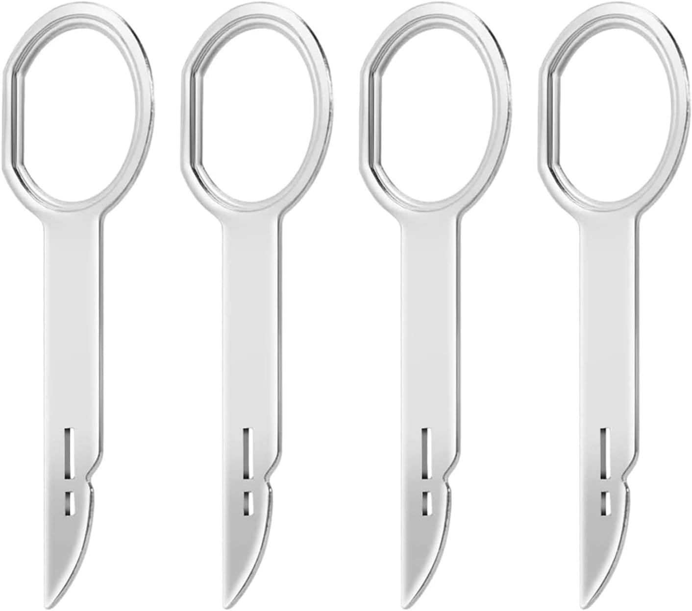 4PCS Radio Radio Removal Tool, Key DIN Release Key Set, Stereo Extraction Tool Pin, Easy to Hold, Stainless Steel Car CD DVD Host Key Removal Tool image number 3