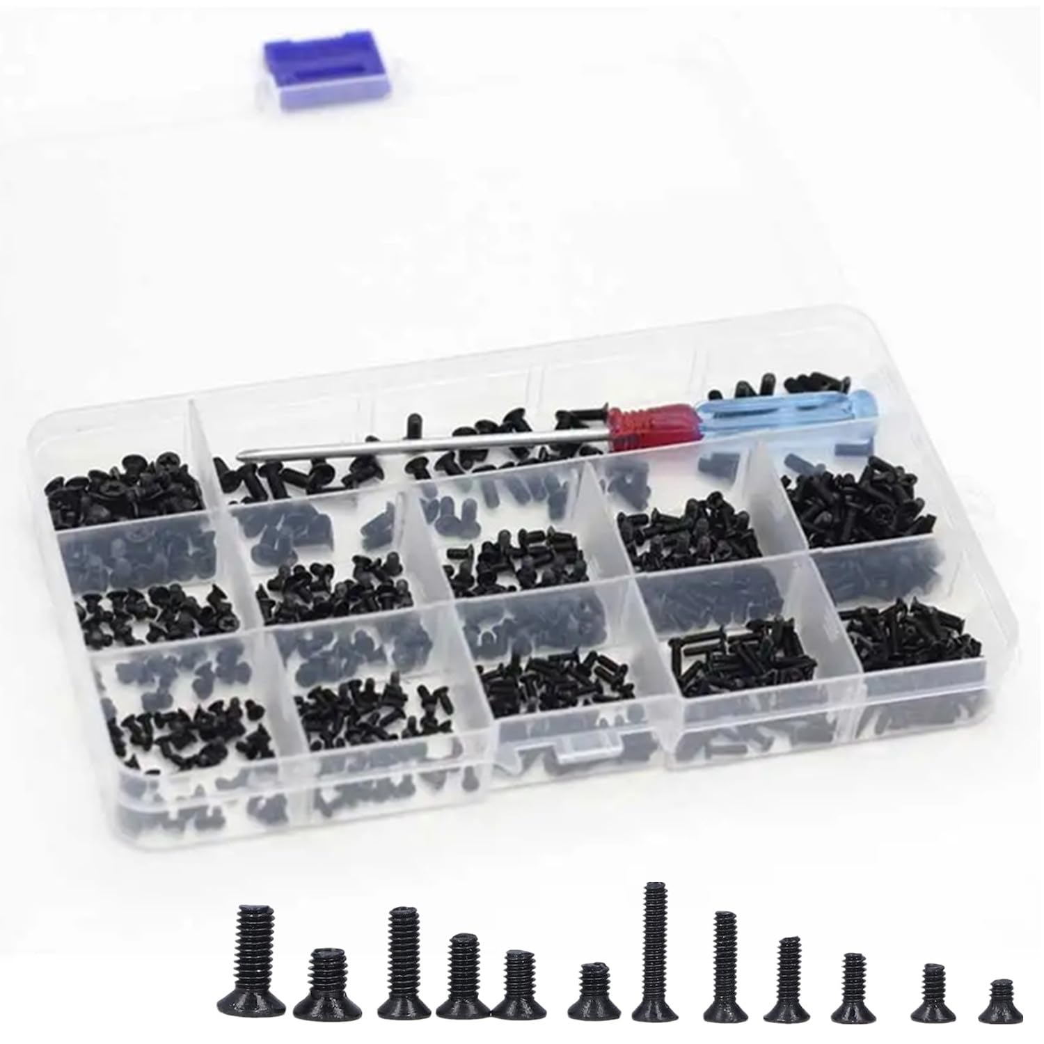 600Pcs Laptop Screws, M2 M2.5 M3 Laptop Notebook Computer Screws Set Kit for IBM HP Dell Samsung Sony Toshiba Gateway Acer Lenovo (12 Sizes) image number 3