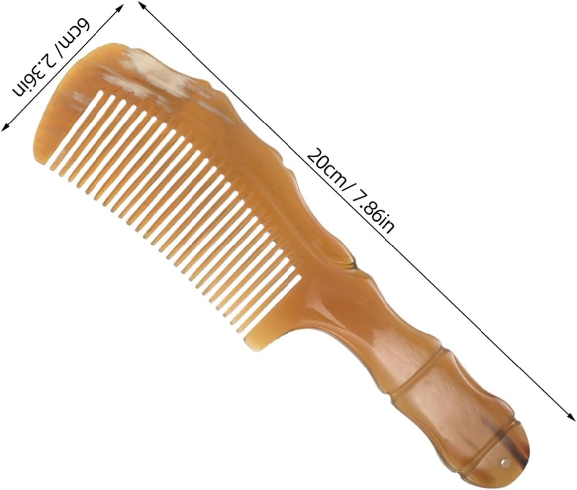 Hand Carved Horn Hair Comb Viking Comb for Men'S Beard and Portable and Sturdy Hair Care Supply for Dad Grandpa image number 6