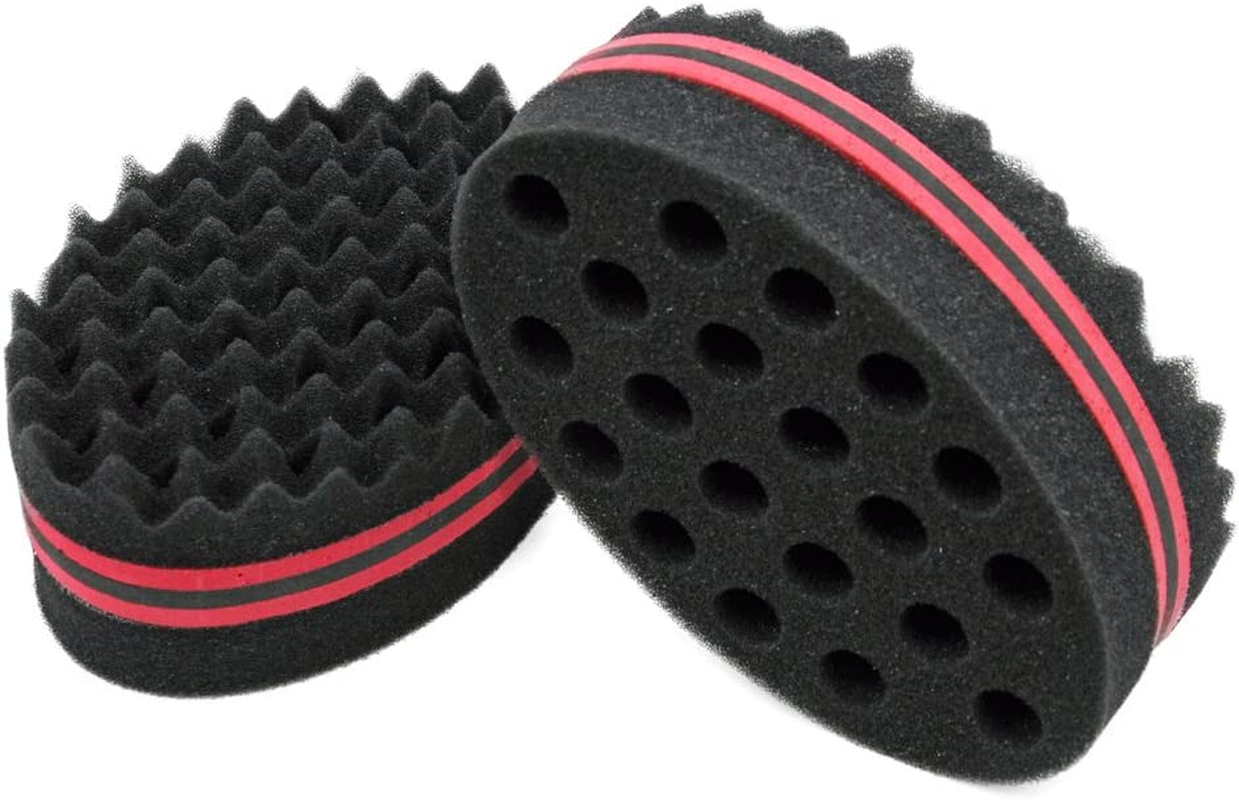 BEWAVE Big Holes Barber Hair Brush Sponge Dreads Locking Twist Afro Curl Coil Wave Hair Care Tool, 2 Pcs image number 6