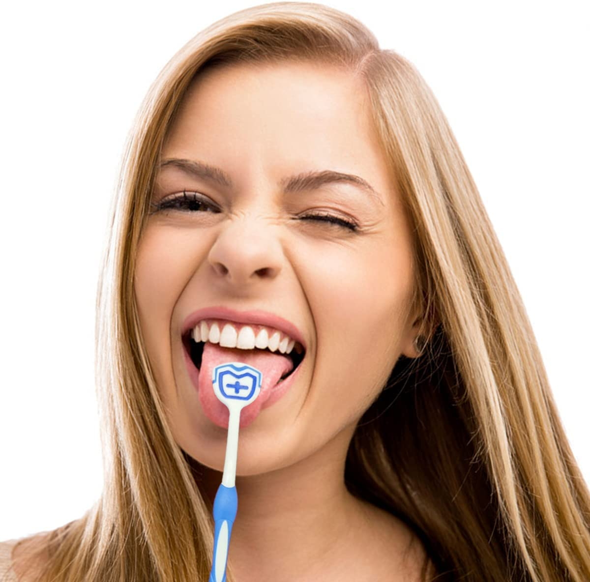 Tongue Brush, Tongue Scraper, Tongue Cleaner Helps Fight Bad Breath, 3 Tongue Scrapers, 3 Pack (Blue & Orange & Red) - Blue  Green  Red image number 4