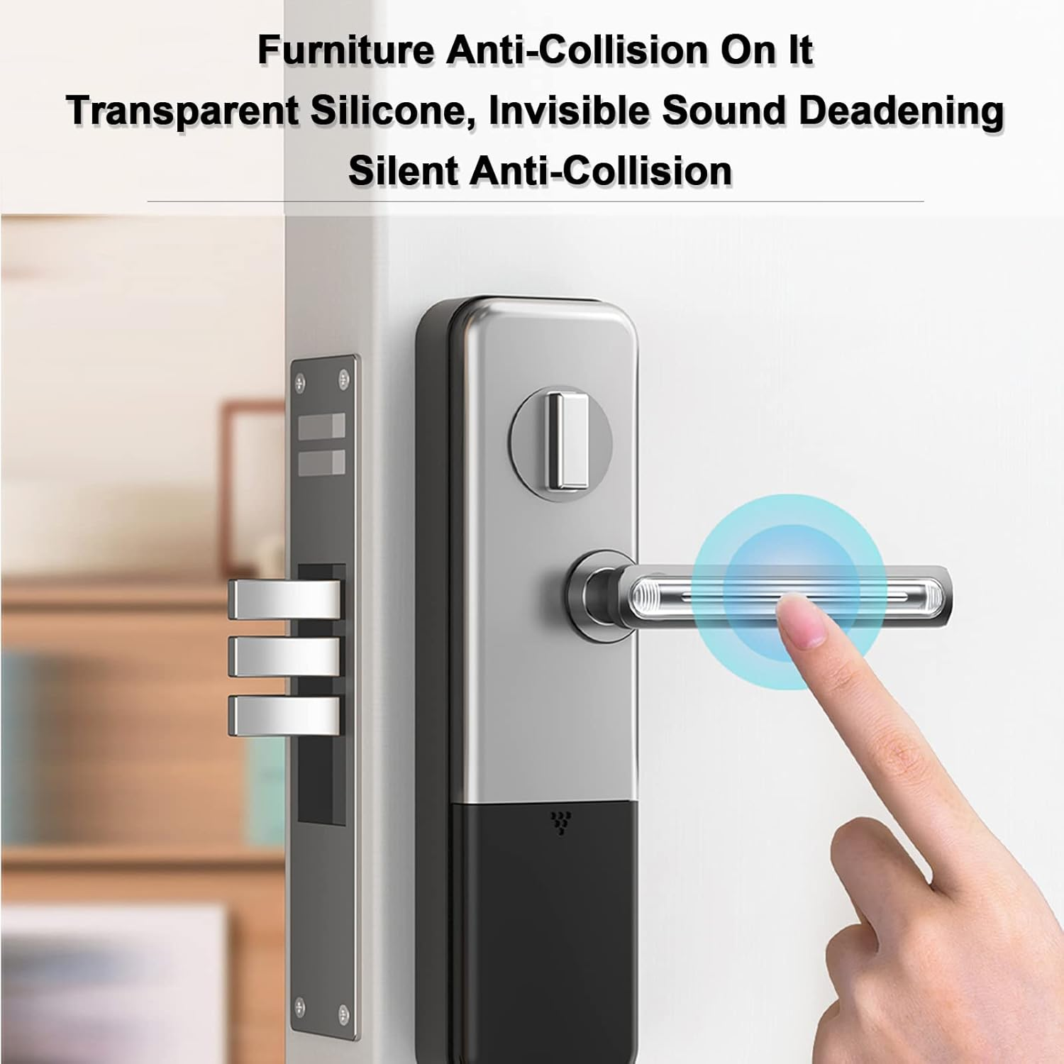 Clear Furniture Bumpers 18-Pack (18 Long) - Adhesive Backed Silicone Rubber Wall Protector Pads for Chair, Cabinet, Shower Door, Drawer, Toilet Lid, Car Door Guard image number 5