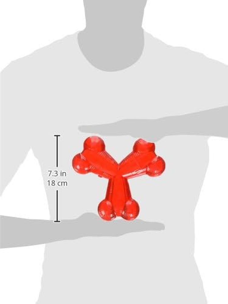 SPOT by Ethical Products - Play Strong - Trident Bone - Dog Toy for Aggressive Chewers Interactive Durable Dog Toy Red 6-Inch image number 1