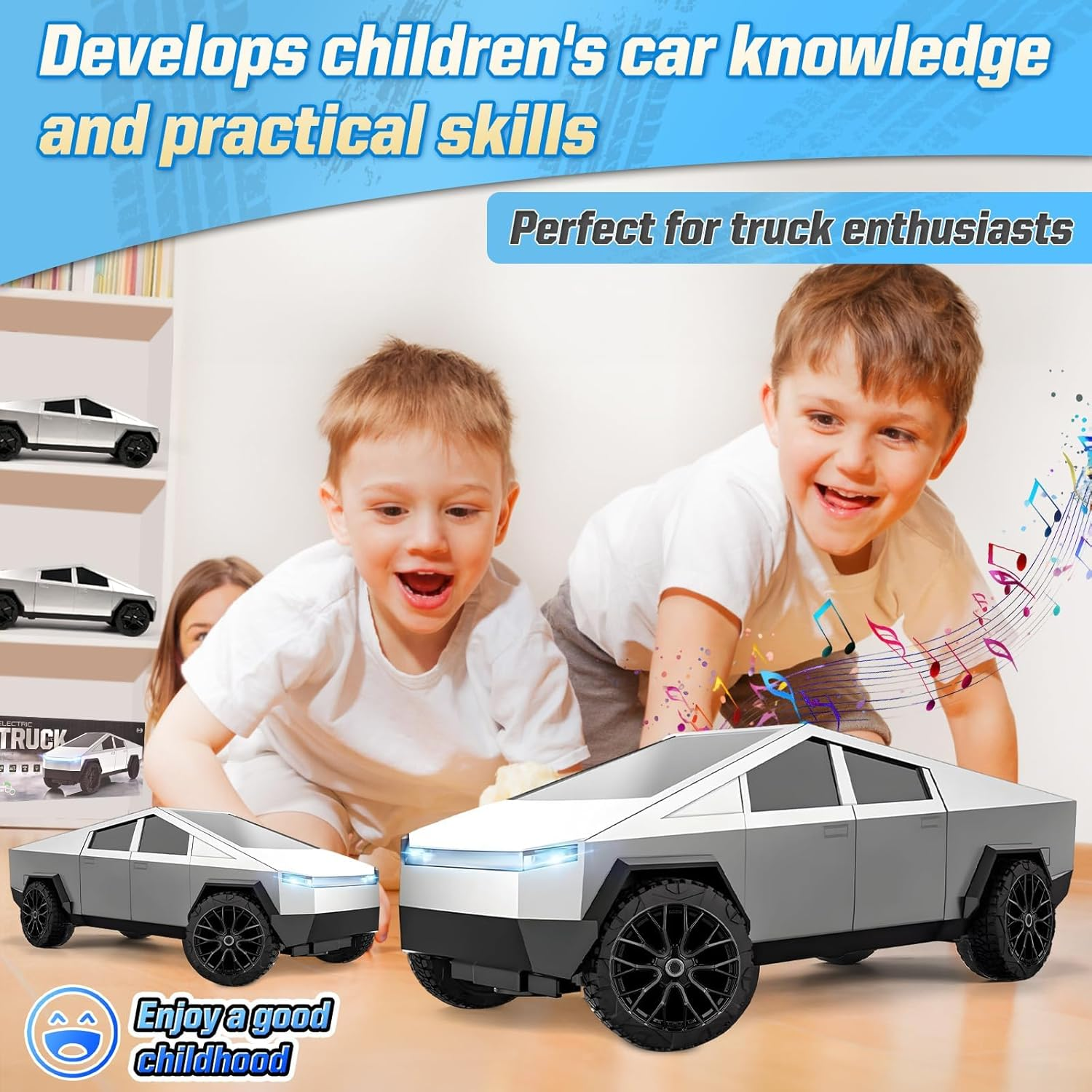 1:24 RC Car Toys - All Terrain High Speed Remote Control Car with Light and Loadspace, Electric Vehicle Toys for Kids, Gifts for Kids, Boys and Girls