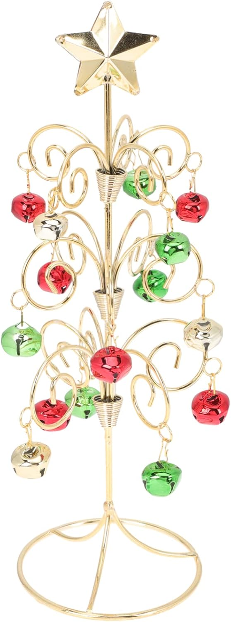 Outanaya Miniature Wrought Iron Christmas Tree 28Cm Small Desktop Xmas Tabletop Tree Red Green Gold Decorative Holiday Party Supplies image number 5