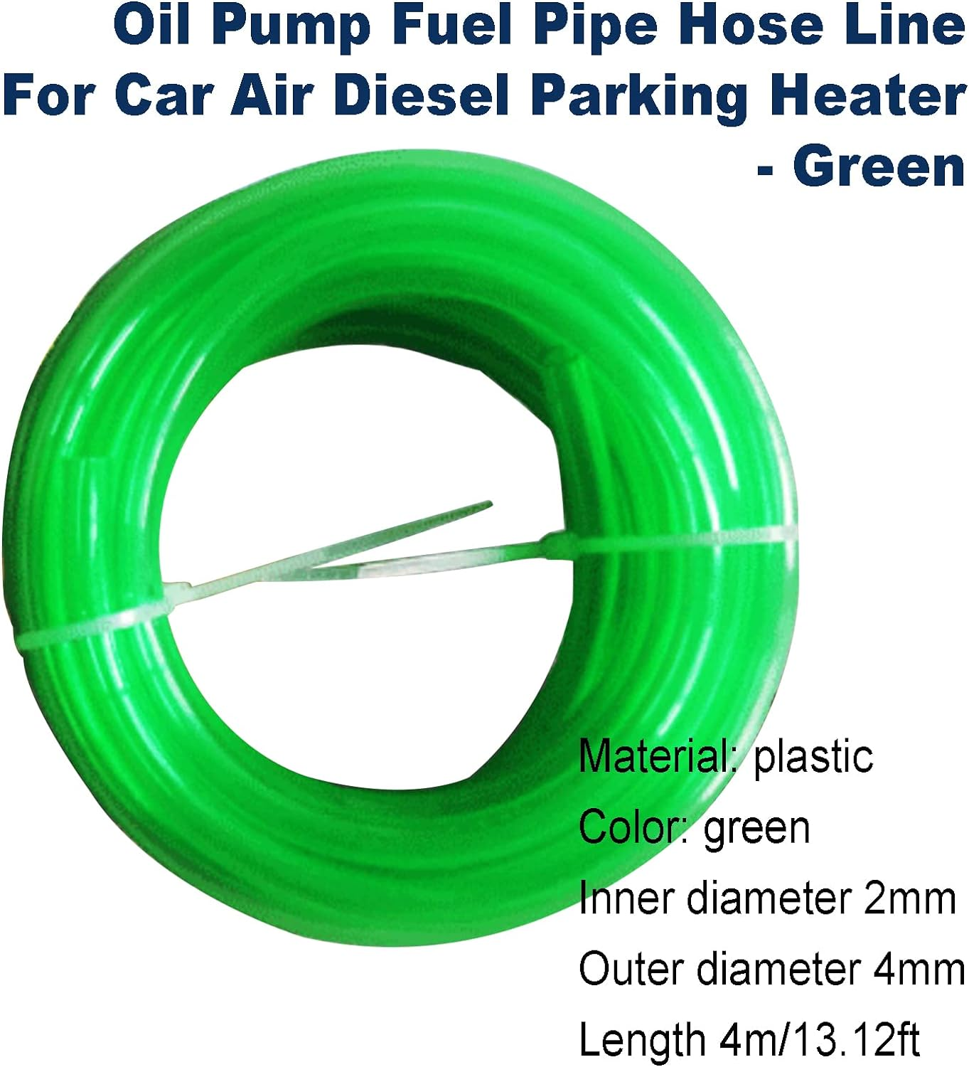 Acbbmns 4Mm Oil Pump Fuel Pipe Hose Line for Car Air Diesel Parking Heater (Green)