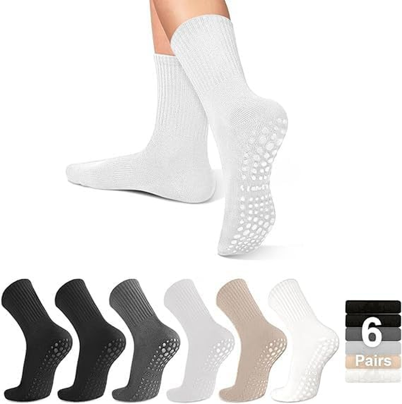 ZANZER Pilates Yoga Socks with Grips for Women,Non-Slip Reformer Yoga Pilates Grip Socks for Sport,Hospital,Ballet,Barre,Dance,Barefoot image number 3