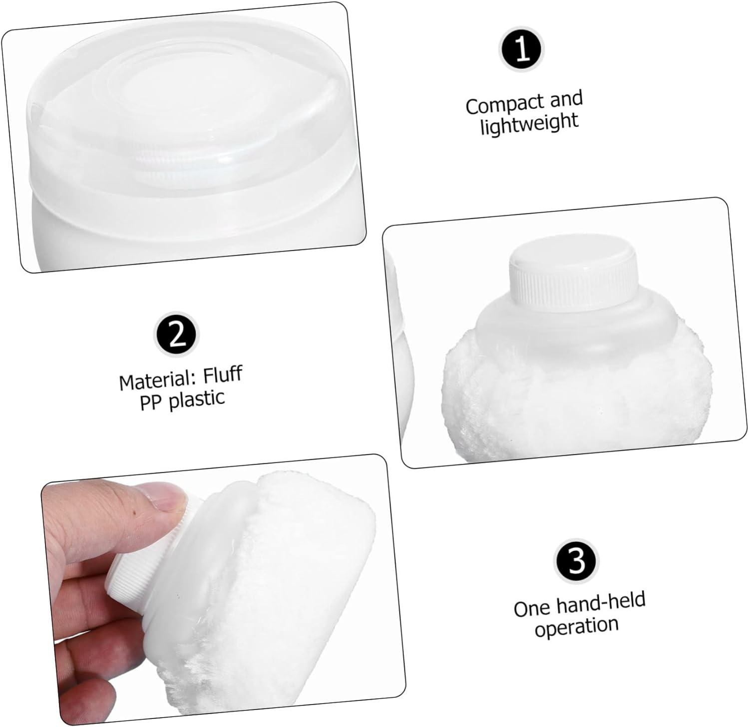 Toddmomy Baby Powder Kids Bath Set Infant Bath Sponge Kids Bath Sponge Talcum Powder Puff Case Body Powder Puff Sponge Box Baby Puff Box Holder Powder Puff for Baby Fluff Powder Puff 2 Sets image number 6