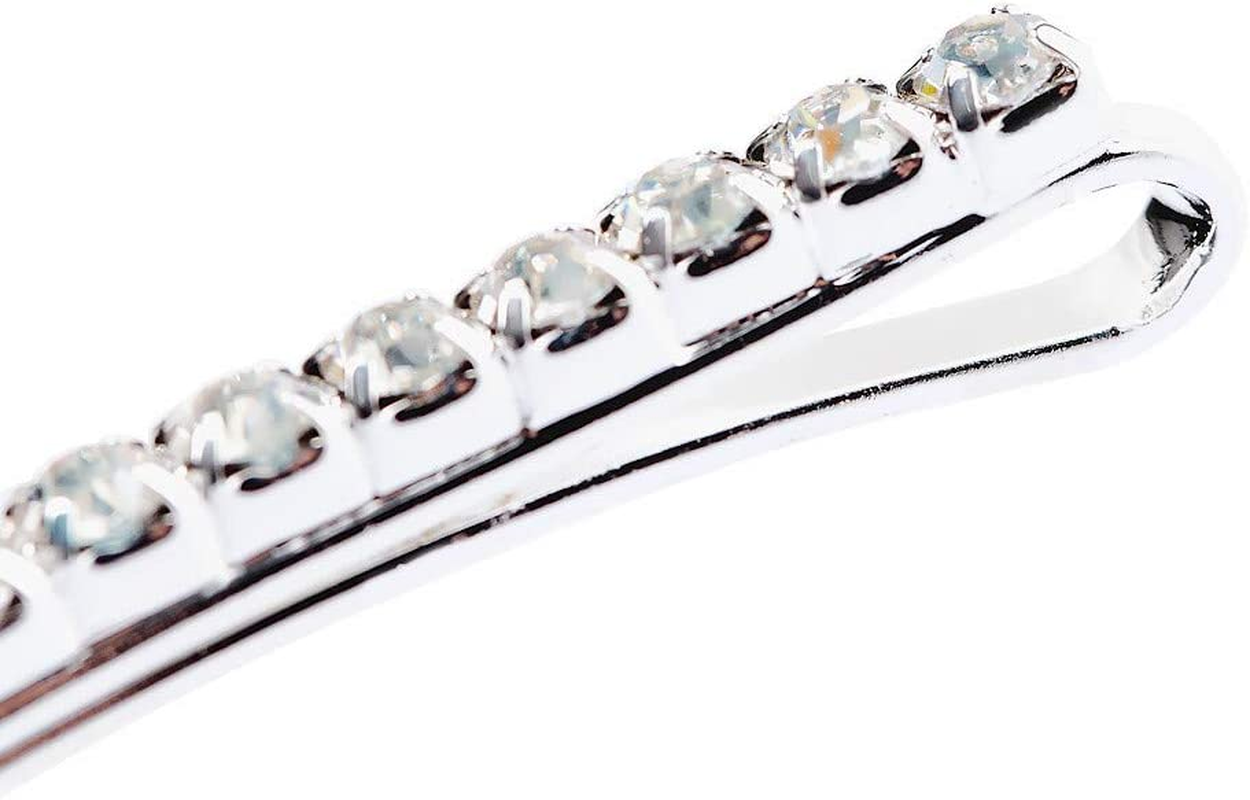 Soochat Rhinestone Bobby Pins Diamond Bobby Pins Crystal Hair Clips Decorations for Lady Women Girls 10 Pcs image number 5