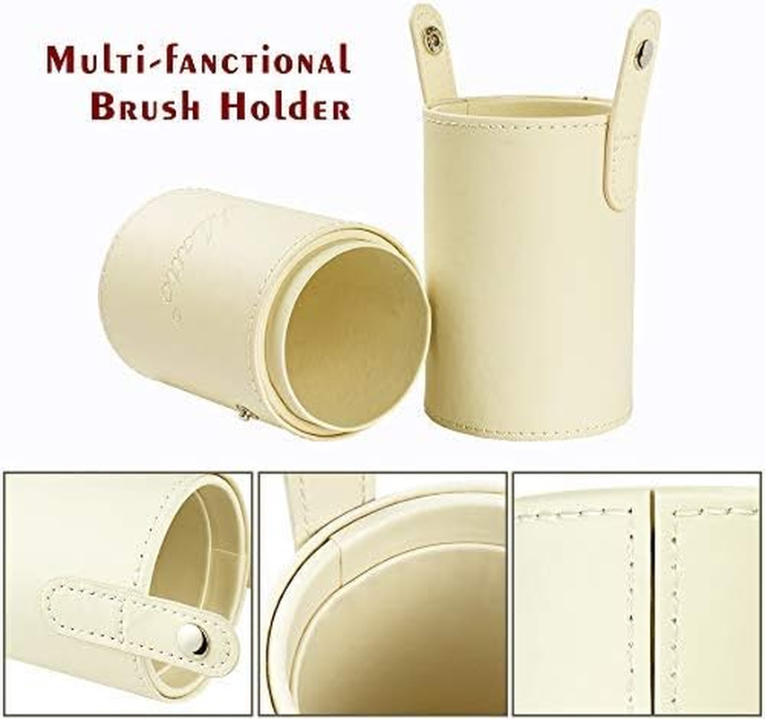 Matto Makeup Brushes Ivory Make up Brushes 10-Piece Makeup Brush Set with Brush Holder image number 6