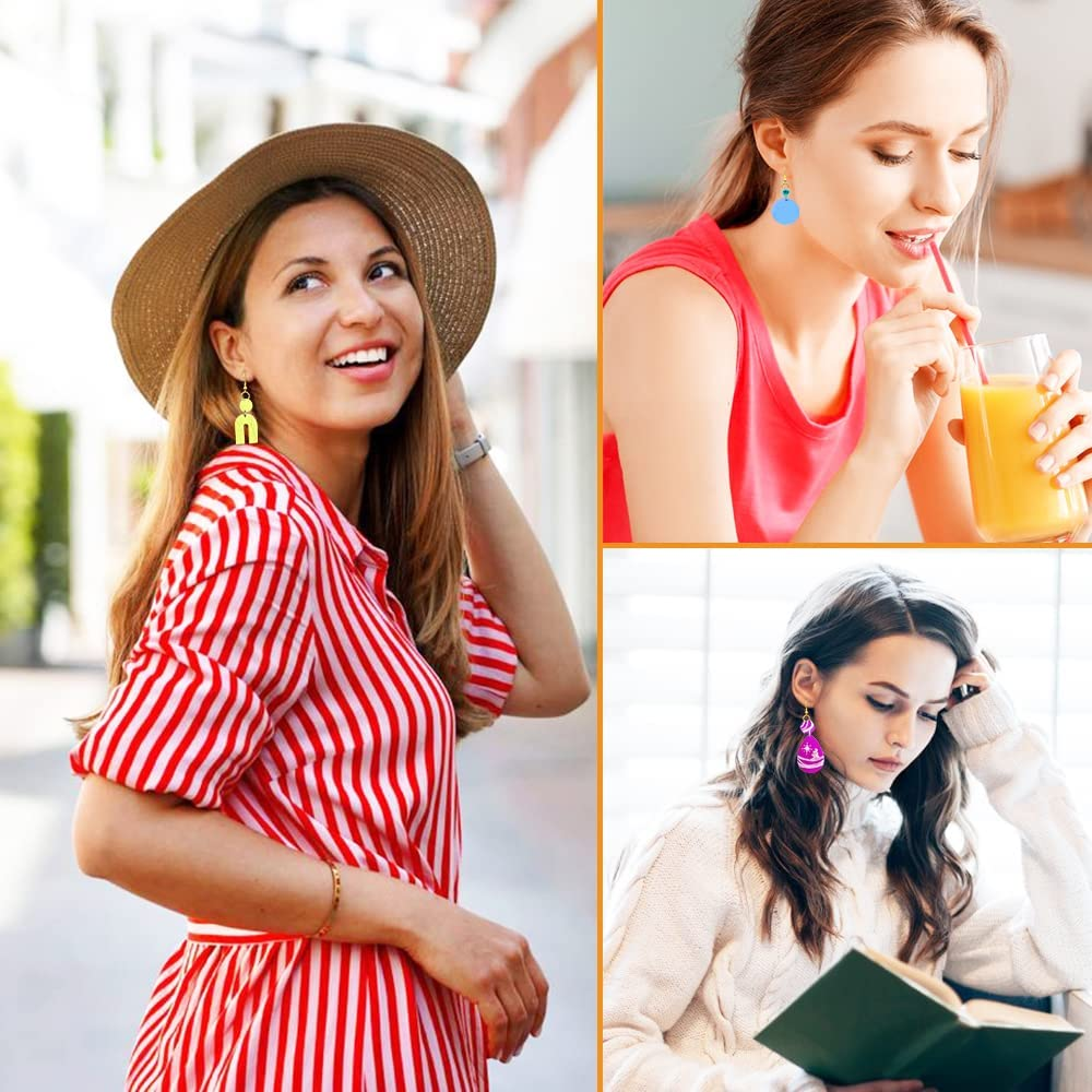 134 Pcs Polymer Clay Cutters, AIFUDA 16 Shapes Clay Earring Cutters with 48 round Piercers and 50 Earring Accessories for Earrings Making