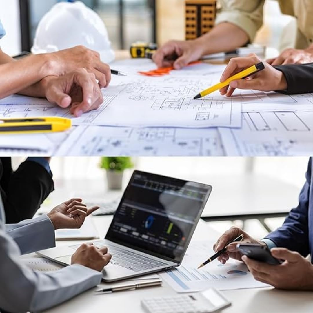 2Pcs Folding Straight Rulers 30Cm Metric Aluminum Alloy Protractor Foldable Ruler Geometric Measuring Tool with Angle Line for Architects Artists Office (Gray + Red)