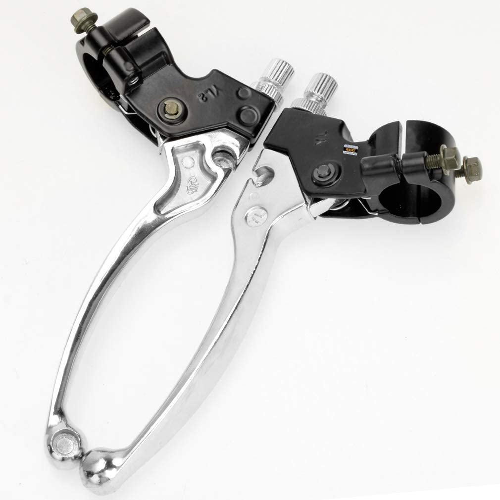 HIAORS Silver Left Right 7/8" 22Mm Clutch Brake Handle Levers Perch for XR80 XR100 CRF70 CRF70F CRF80 CRF100 Xr200R CRF450R XR100 XR250 Xtreme 125Cc Chinese 110Cc Pit Dirt Motor Bike Motocross image number 5