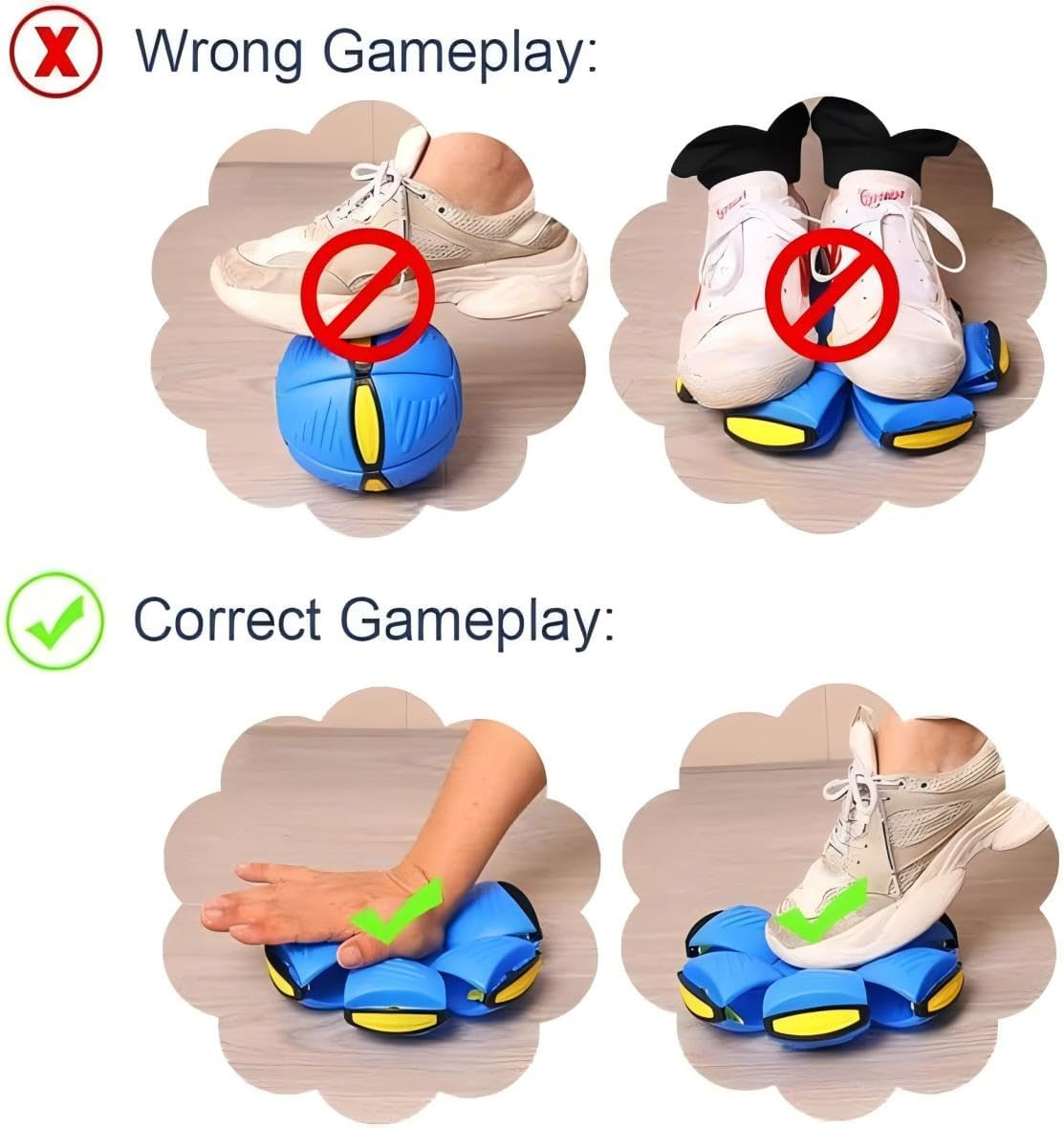 Flying Saucer Ball for Dogs - Creative Decompression Magic Stomp Interactive Pet Toy for Small Medium Dogs Outdoor image number 1