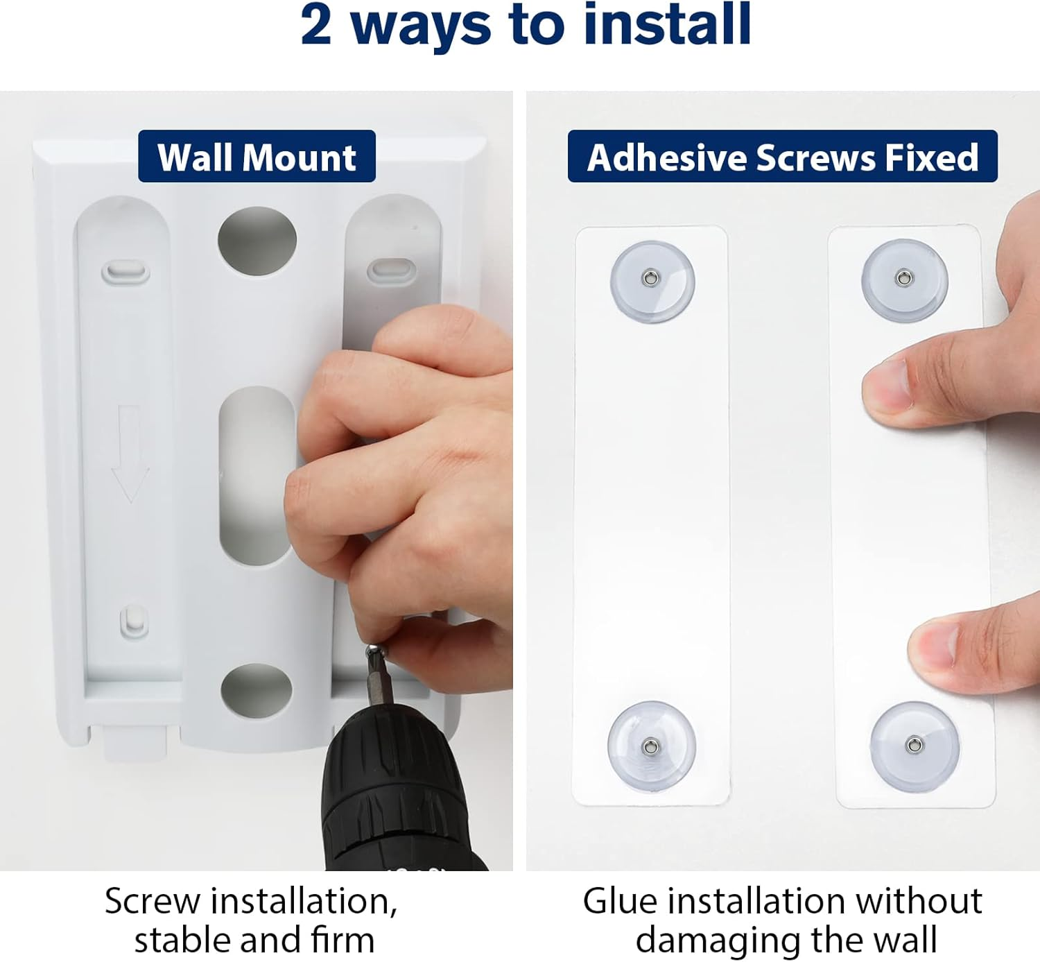 Shampoo Dispensers for Shower Wall Mounted Soap Dispenser 3 Chambers Conditioner Body Wash Dispenser Set Shower Soap Dispenser Wall Mounted by Glue or Screws，Chrome,3 Chambers,Pc image number 4