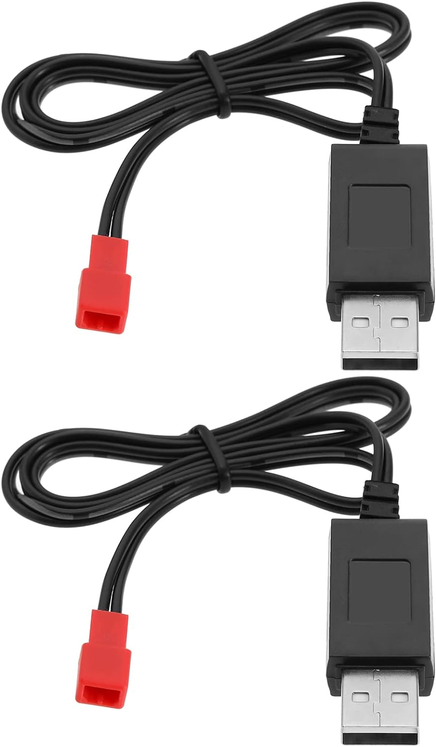 2PCS 3.7V Li-Po Battery USB Charger Cable JST Female Plug for RC Drone Quadcopter Battery Compatible with Syma S39 S32 S032 S032G S029G S027G image number 5