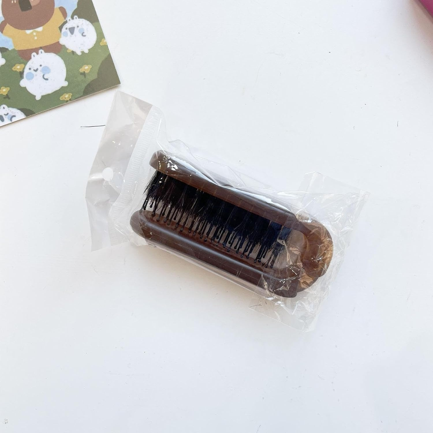 FOLDING HAIR BRUSH - Compact Travel Hair Brush, Foldable Brush with Folding Handle | Portable Retractable Hair Comb for Travel, Folding Brush for Hair Care and Styling on the Go