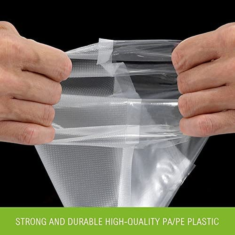 100 Pack 10Cm X 50Cm Vacuum Seal Bags for Salami, Cabanossi, Sausages, Black & White Puddings, Beer Sticks. Commercial Grade Food Bags. Honeycomb Embossed, BPA Free for Portion Control & Food Storage