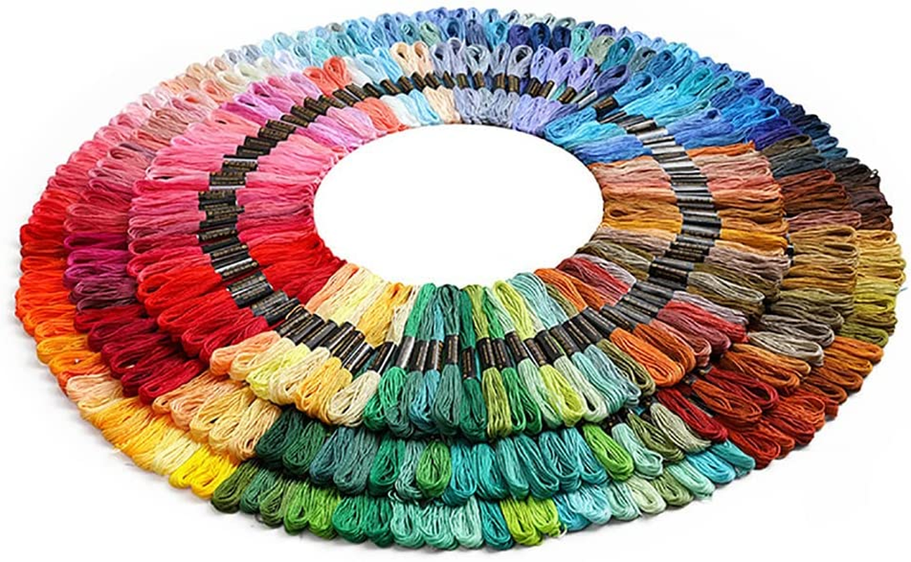 100 Skeins Multicolor Embroidery Floss, Cross Stitch Threads, 8M/8.75Yd Each, 6 Strands, Machine Washable, Perfect for DIY Projects image number 3