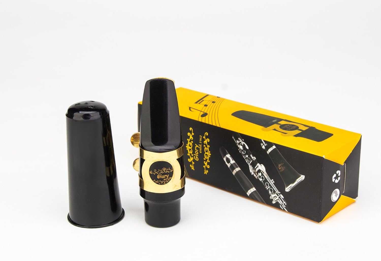 Glory Alto Saxophone Mouthpiece Kit with Ligatureone Reed and Plastic Cap-Gold image number 2
