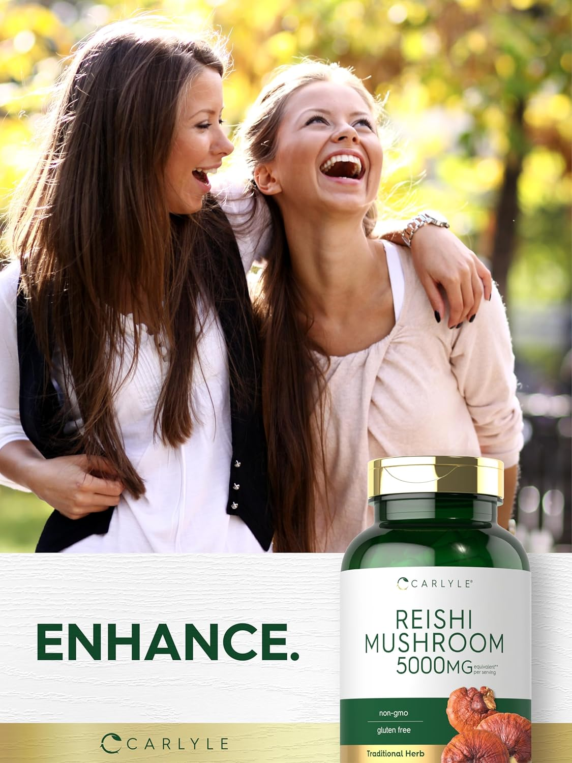 Reishi Mushroom Capsules 2500Mg | 300 Count | Non-Gmo, Gluten Free Reishi Mushroom Extract | by Carlyle image number 3